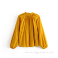 Women's New Stand Collar Loose Long Blouses